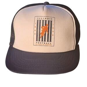 Vintage 1990 Illinois football trucker snapback hat
